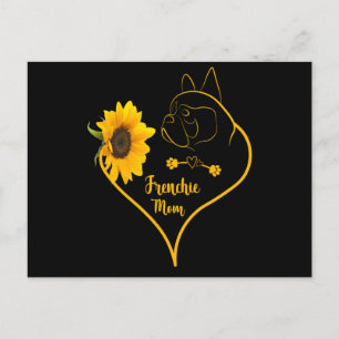 Frenchie Mum With Sunflower Cute Frenchie Lovers  Postcard