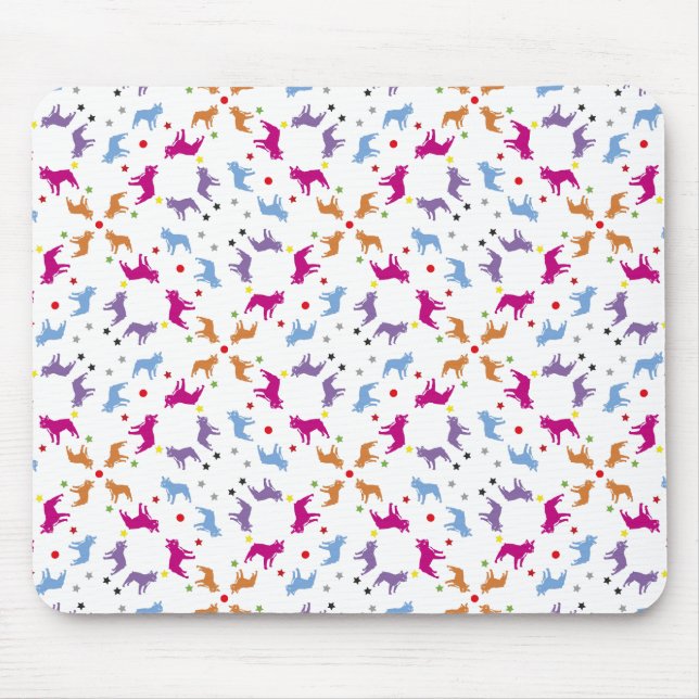 Frenchie Pattern Mouse Mat (Front)