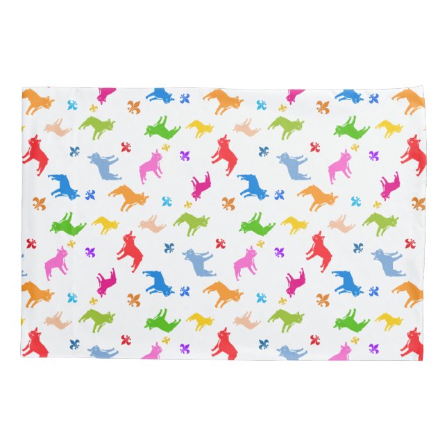 Frenchie Pattern Pillowcase (Back)