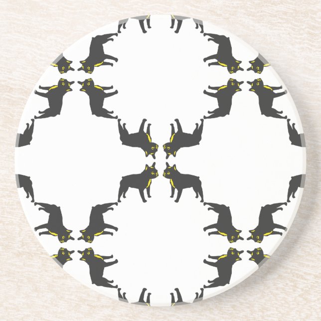 Frenchie Pattern pure Coaster (Front)