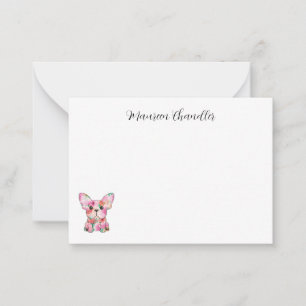 Frenchie, personalised, French Bulldog Flowers Card