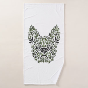Frenchie Puppy Art Bath Towel