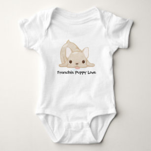 Frenchie Puppy Love Baby Bodysuit