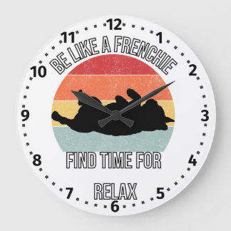 Frenchie relax clock with numbers