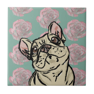 Frenchie Roses Tile