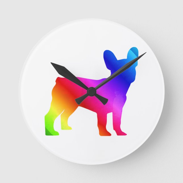 Frenchie  round clock (Front)