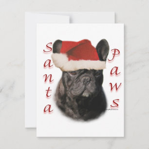 Frenchie Santa Paws Holiday Card