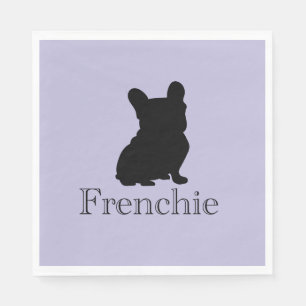 Frenchie silhouette napkin