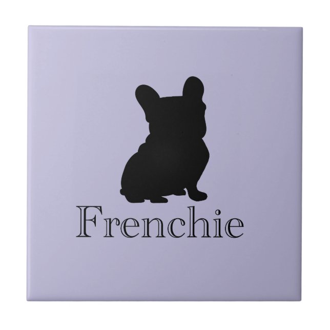 Frenchie silhouette tile (Front)