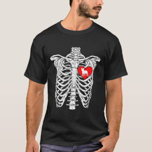 Frenchie  Skeleton Rib Cage French Bulldog Dog Hal T-Shirt