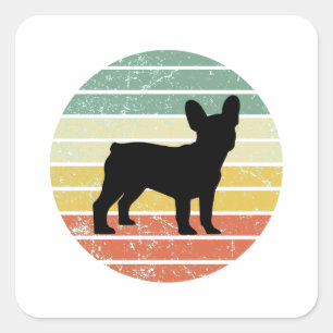 Frenchie square sticker