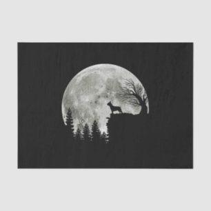 Frenchie Standing On Mountain Moonlight Halloween Tissue Paper