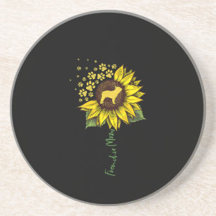 Frenchie Sunflower Mum French Bulldog Lover Gift Coaster