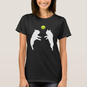 Frenchie Tennis French Bulldog Puppy Playing Ball T-Shirt