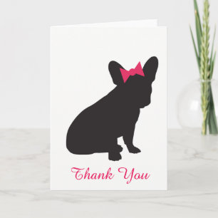 Frenchie Thank you Card