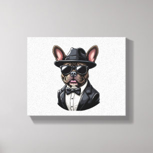 Frenchie The Gangster Canvas Print