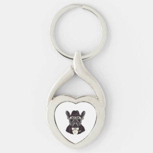 Frenchie The Gangster Key Ring
