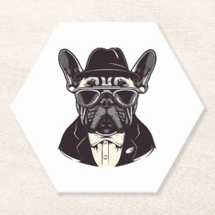 Frenchie The Gangster Paper Coaster