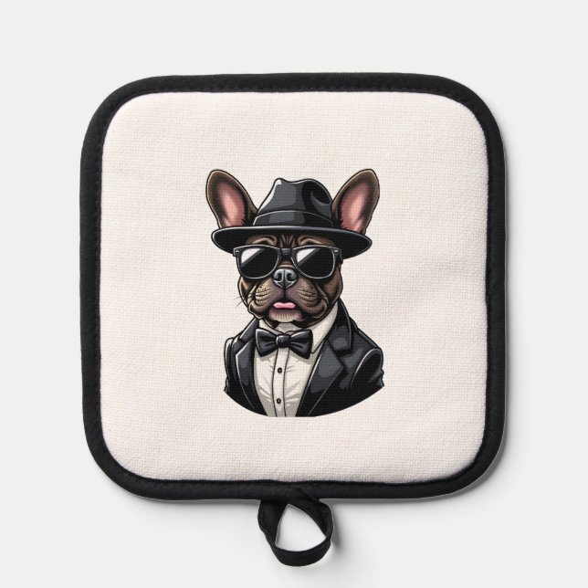Frenchie The Gangster Pot Holder (Front)