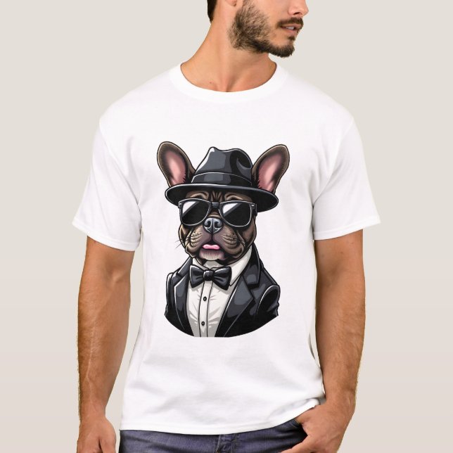 Frenchie The Gangster T-Shirt (Front)