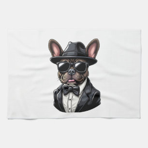 Frenchie The Gangster Tea Towel
