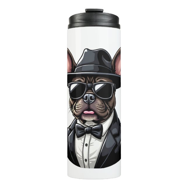 Frenchie The Gangster Thermal Tumbler (Front)