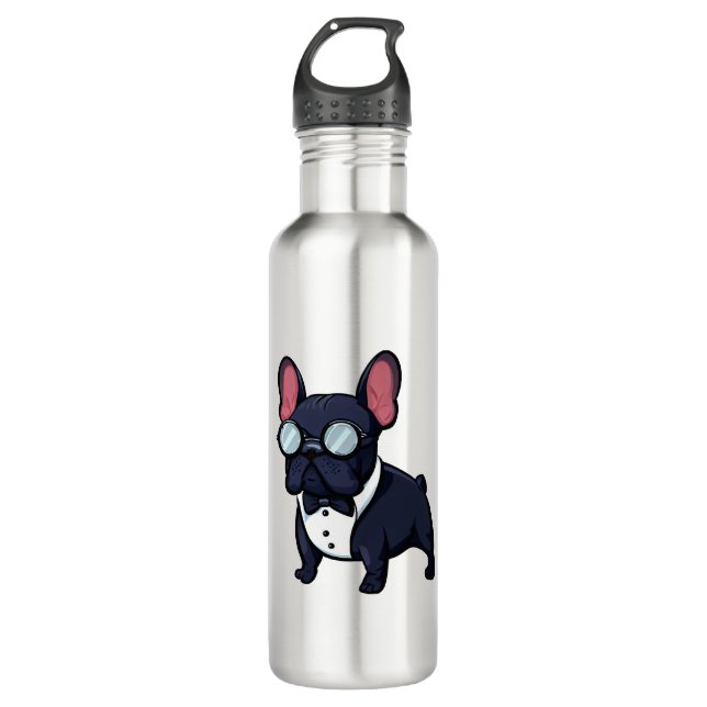 Frenchie The Gentlemen  710 Ml Water Bottle (Front)