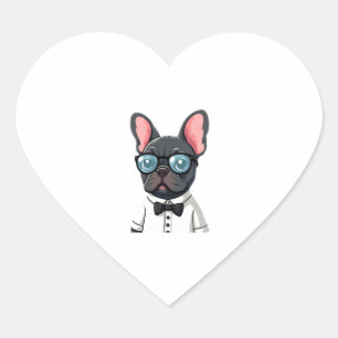 Frenchie The Gentlemen Copy (2) Heart Sticker