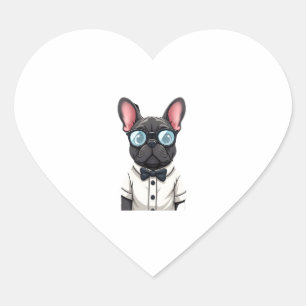 Frenchie The Gentlemen Copy (6) Heart Sticker