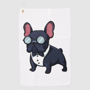 Frenchie The Gentlemen  Golf Towel