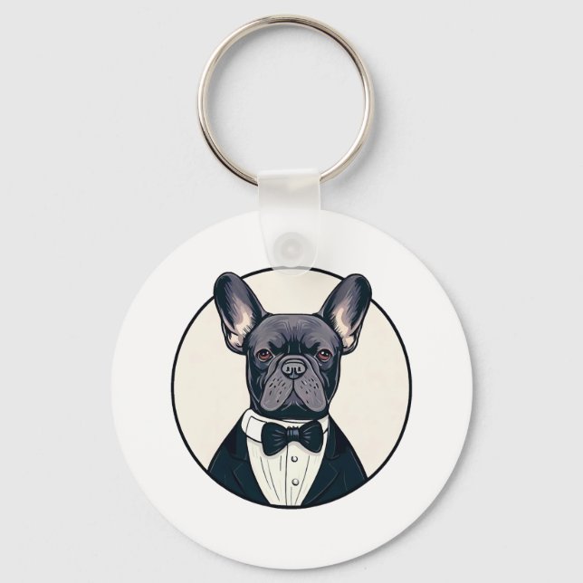 Frenchie The Gentlemen Key Ring (Front)