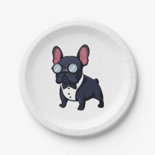 Frenchie The Gentlemen  Paper Plate