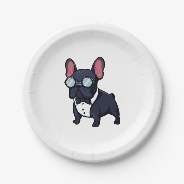 Frenchie The Gentlemen  Paper Plate (Front)