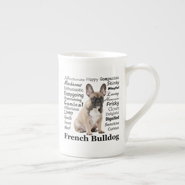 Frenchie Traits Bone China Mug (Right)
