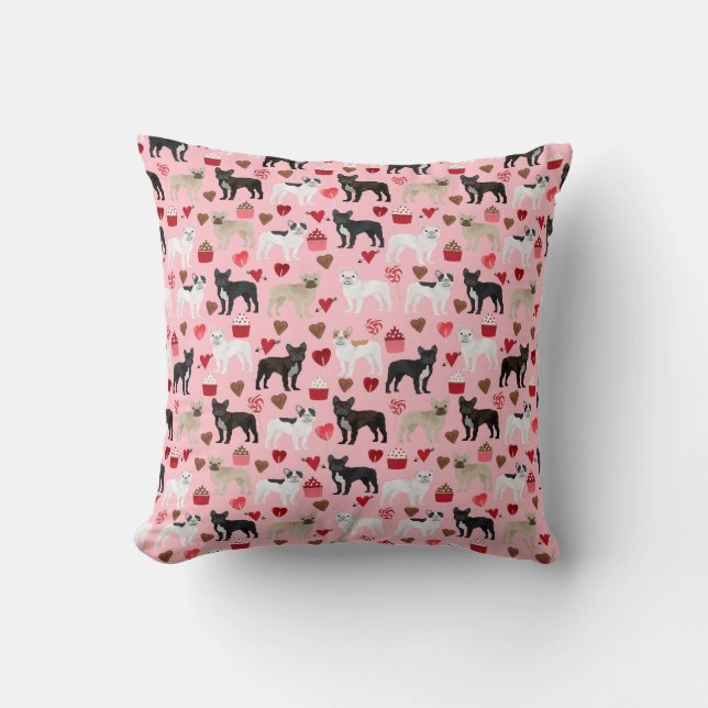 frenchie valentines love pillow (Front)