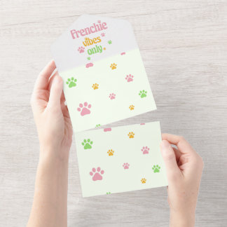 Frenchie Vibes Only All In One Invitation