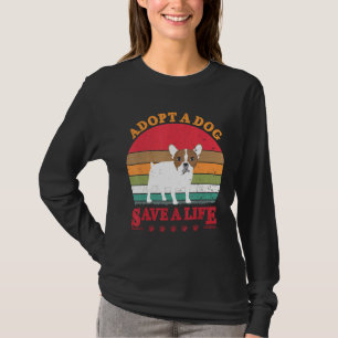 Frenchie Vintage Adopt A Dog Rescue French Bulldo T-Shirt