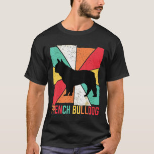 Frenchie  Vintage Retro Love Best French Bulldog D T-Shirt