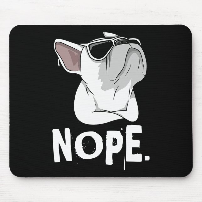 Frenchie White French Bulldog  Mouse Mat (Front)