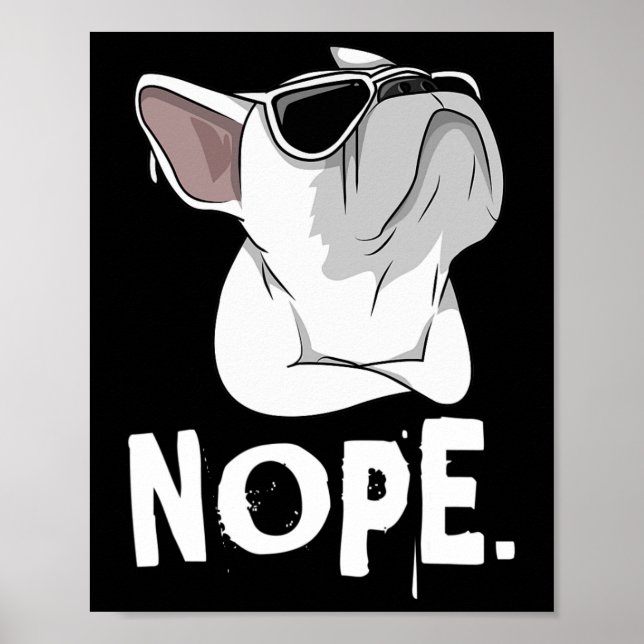Frenchie White French Bulldog  Poster (Front)