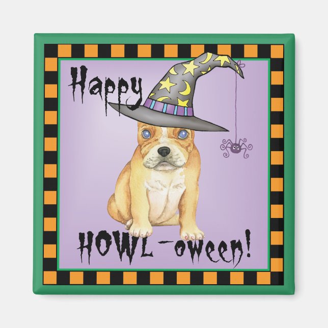 Frenchie Witch Magnet (Front)