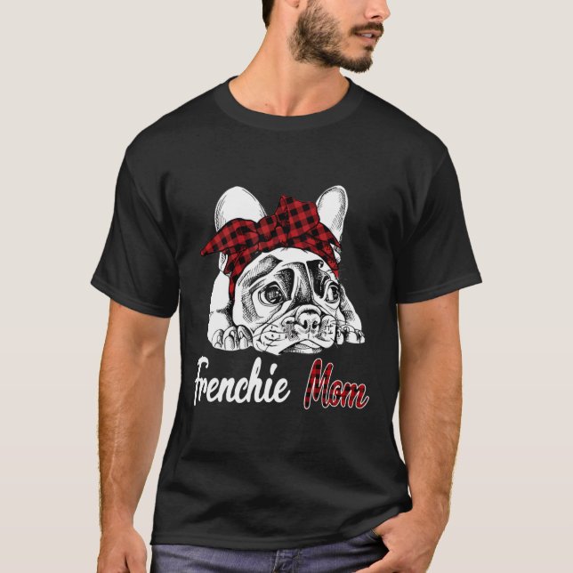 Frenchie  Womens Frenchie Mum French Bulldog With  T-Shirt (Front)