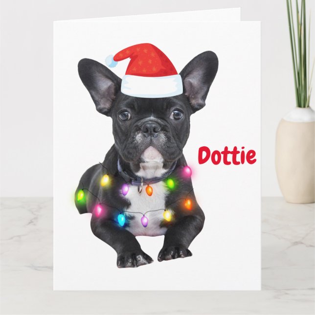 frenchies christmas gift for bulldog lovers card (Front)