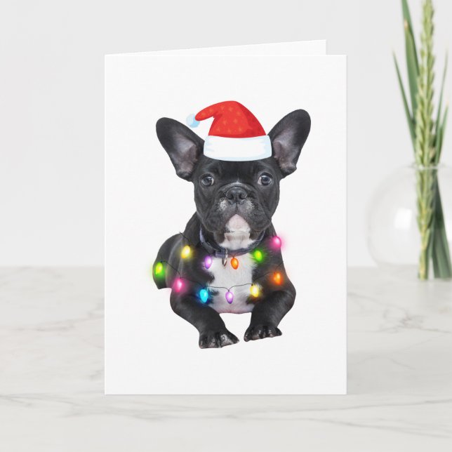 frenchies christmas gift for bulldog lovers card (Front)
