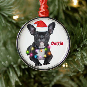frenchies christmas gift for bulldog lovers ceram metal tree decoration