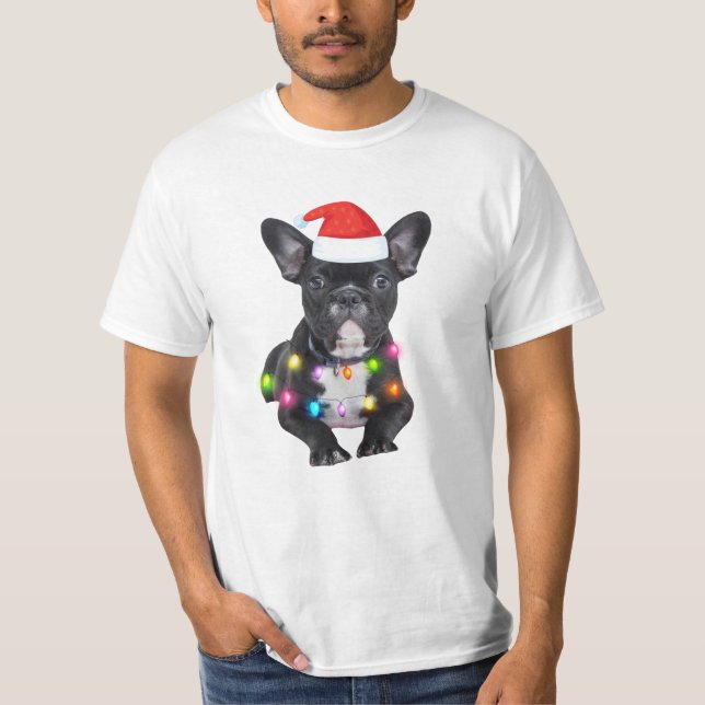 frenchies christmas gift for bulldog lovers T-Shirt (Front)
