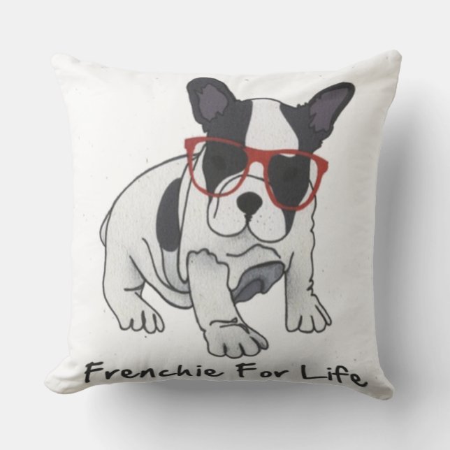 Frenchies For Life Cushion (Front)
