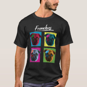 Frenchies French Bulldog Colorful Pop Dog Men T-Shirt