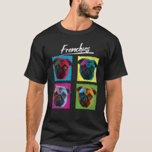 Frenchies French Bulldog Colourful Pop Dog Men T-Shirt