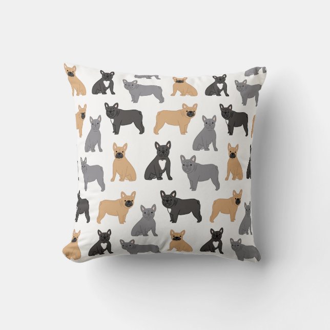 Frenchies French Bulldog - Pick Your Colour! Cushion (Front)
